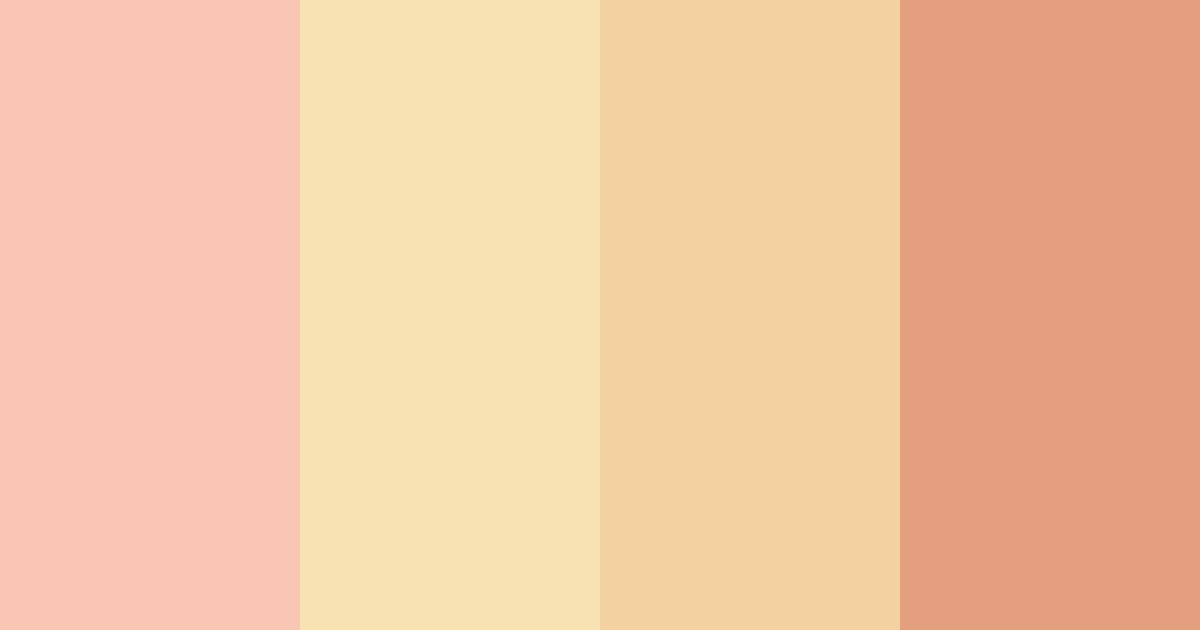 Download peachy coral color palette PNG image (landscape)