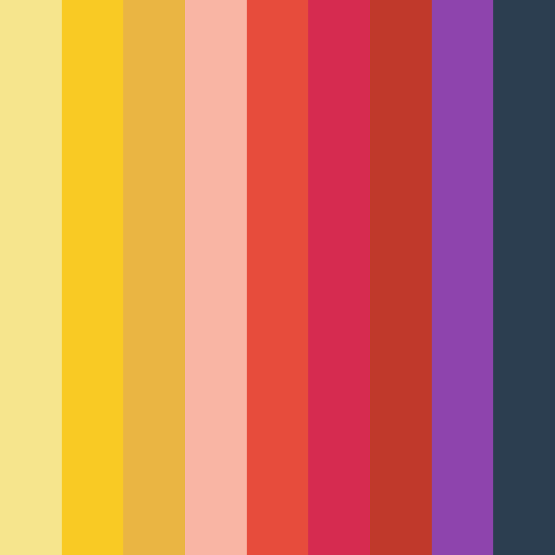 Download sunset serenade color palette PNG image (square)