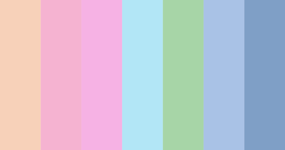 Download dreamy pastel whimsy color palette PNG image (landscape)