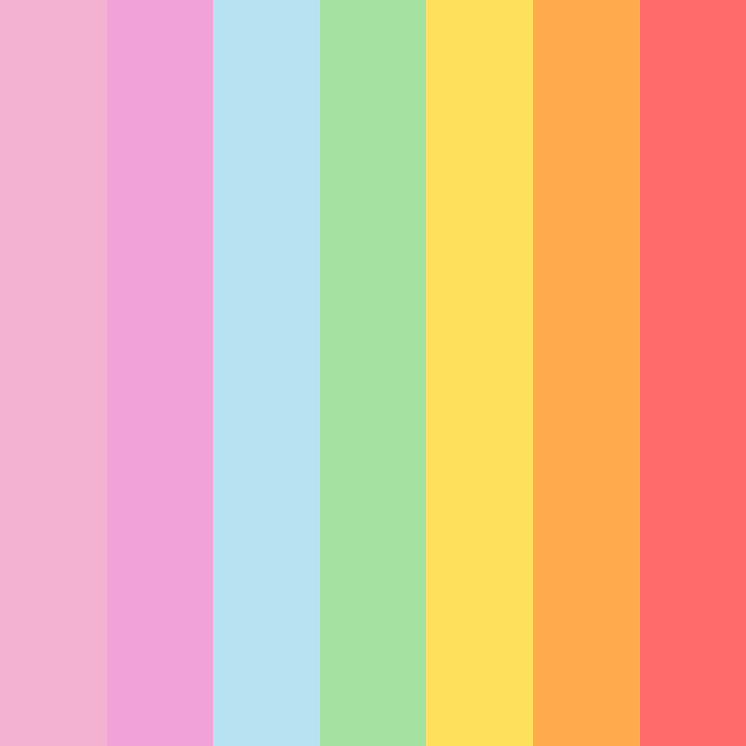 Download cotton candy burst color palette PNG image (square)