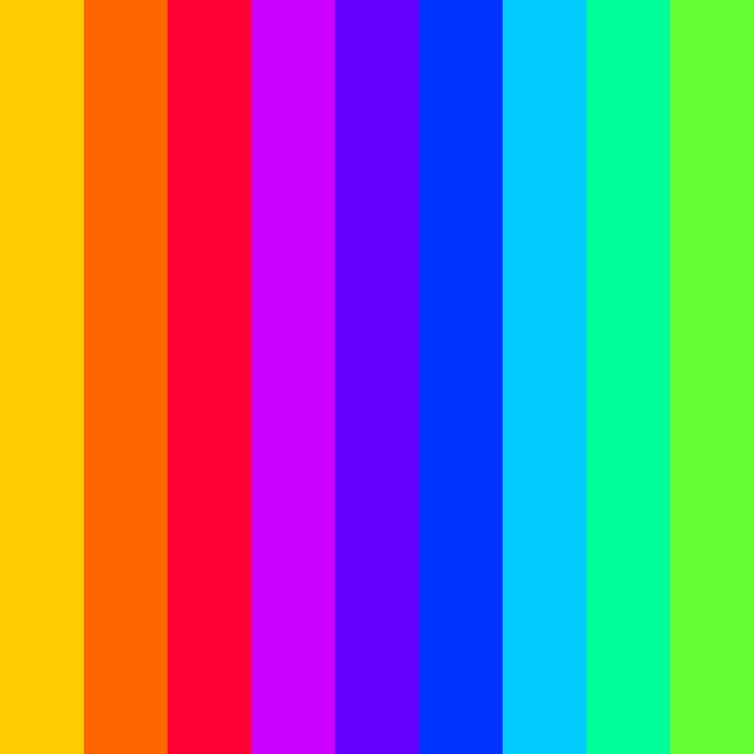 Download rainbow radiance color palette PNG image (square)