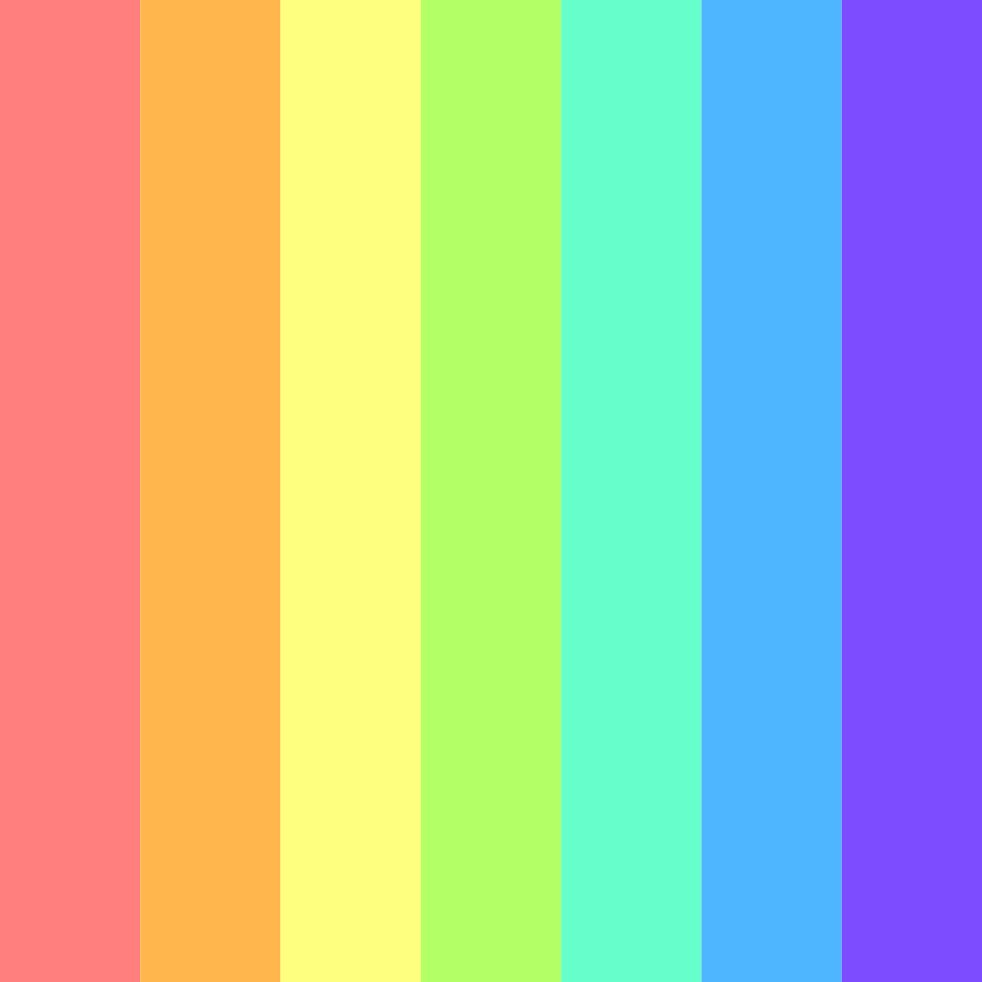Download prismatic dreams color palette PNG image (square)