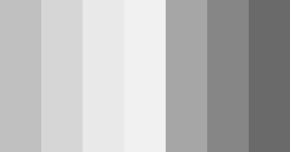 Download shades of silver color palette PNG image (landscape)