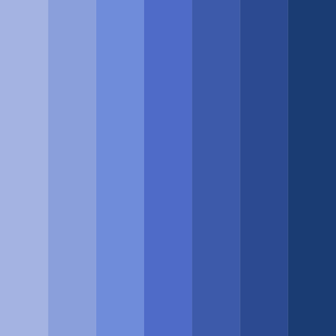 Download celestial blues color palette PNG image (square)