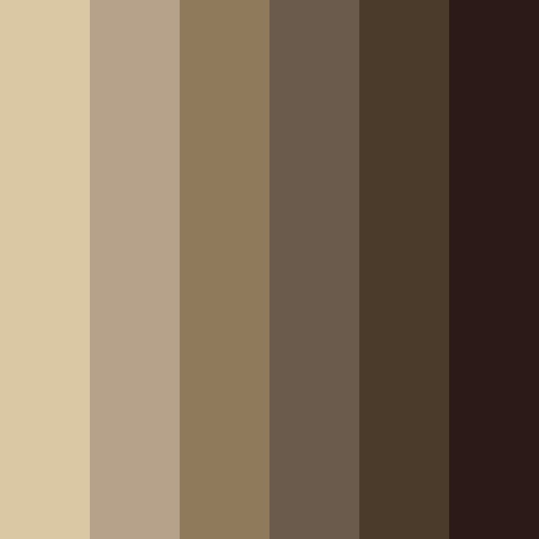 Download earthy brown color palette PNG image (square)