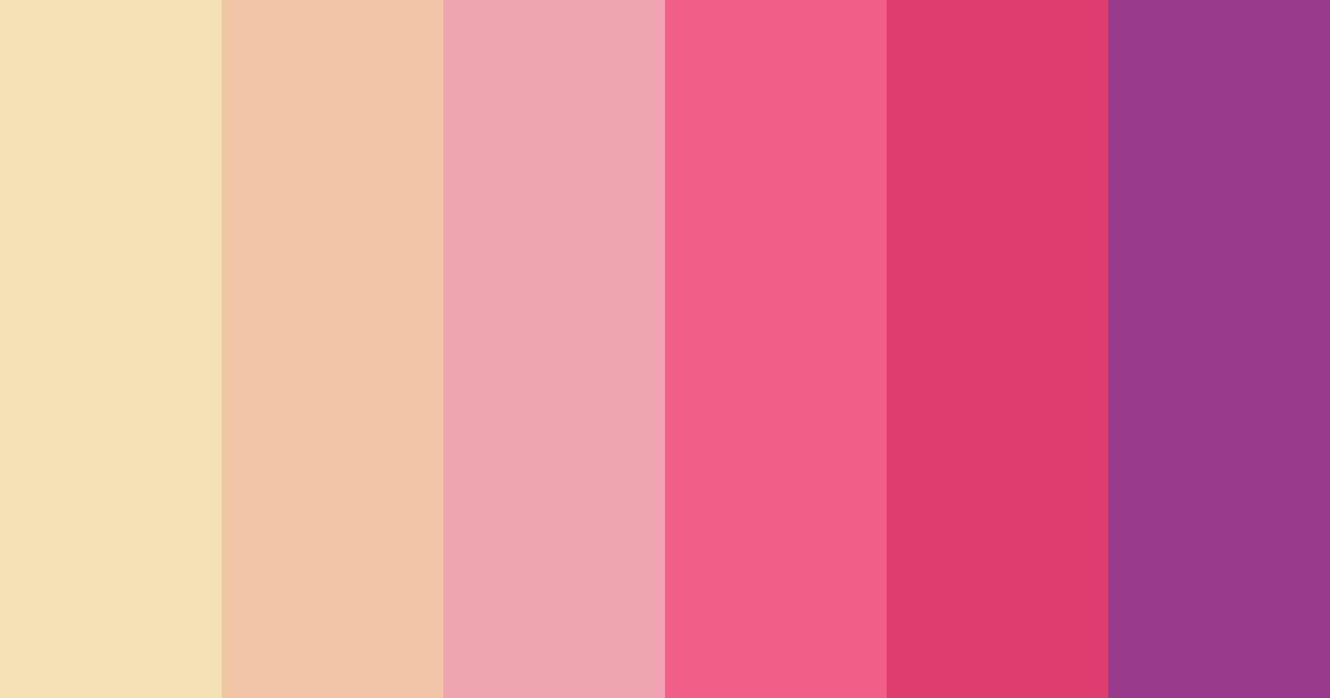 Download pink summer color palette PNG image (landscape)