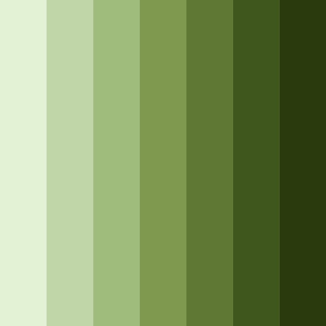 Download shades of olive color palette PNG image (square)