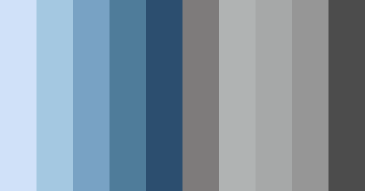 Download blue and gray harmony color palette PNG image (landscape)