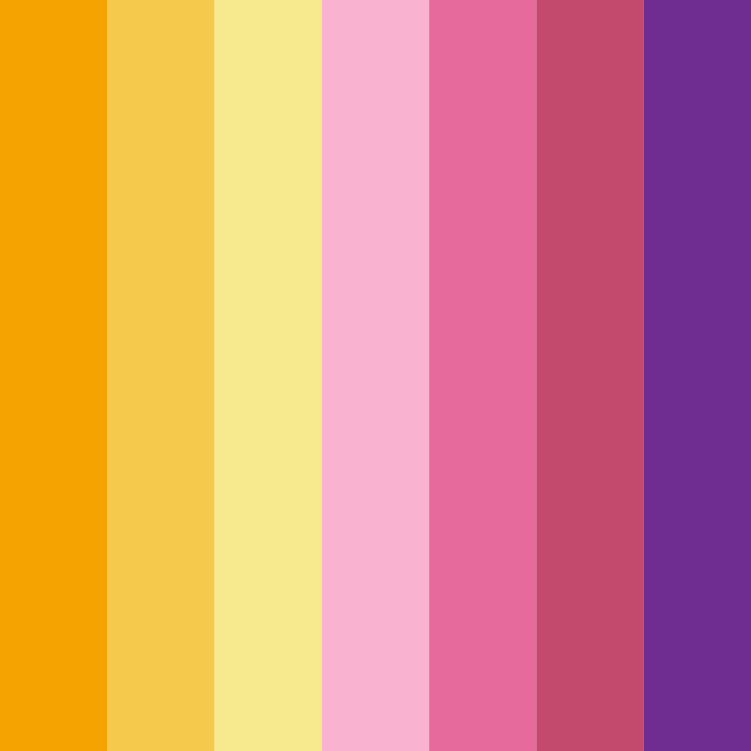 Download playful whimsy color palette PNG image (square)