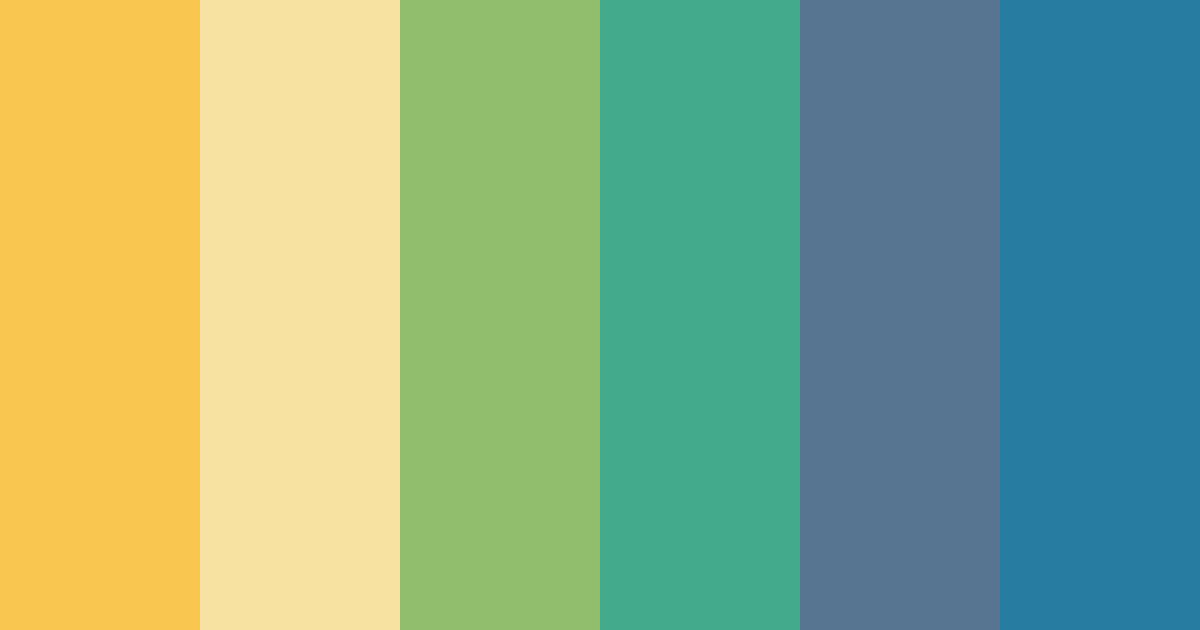 Download colorful green color palette PNG image (landscape)