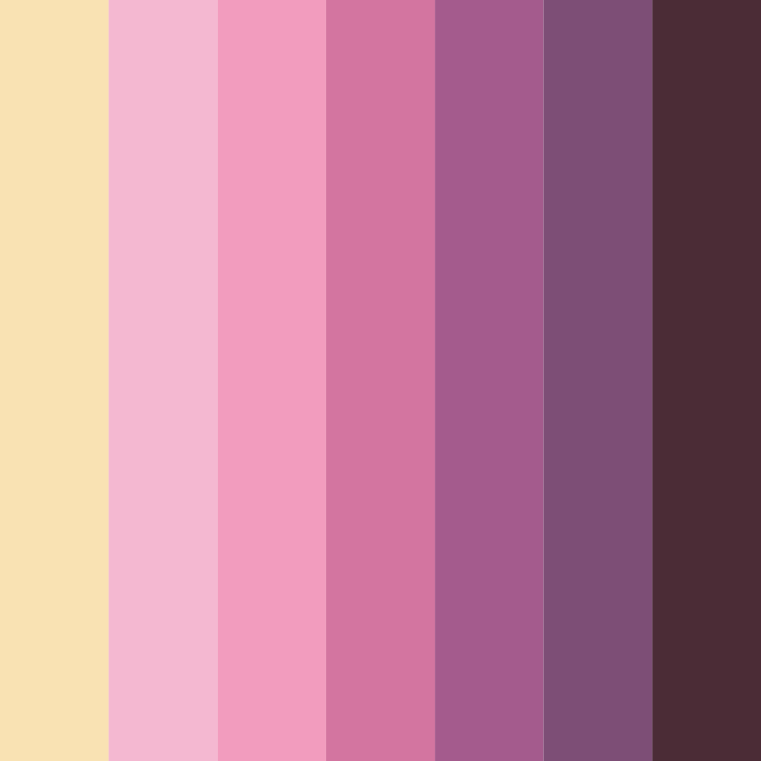 Download pink flower color palette PNG image (square)