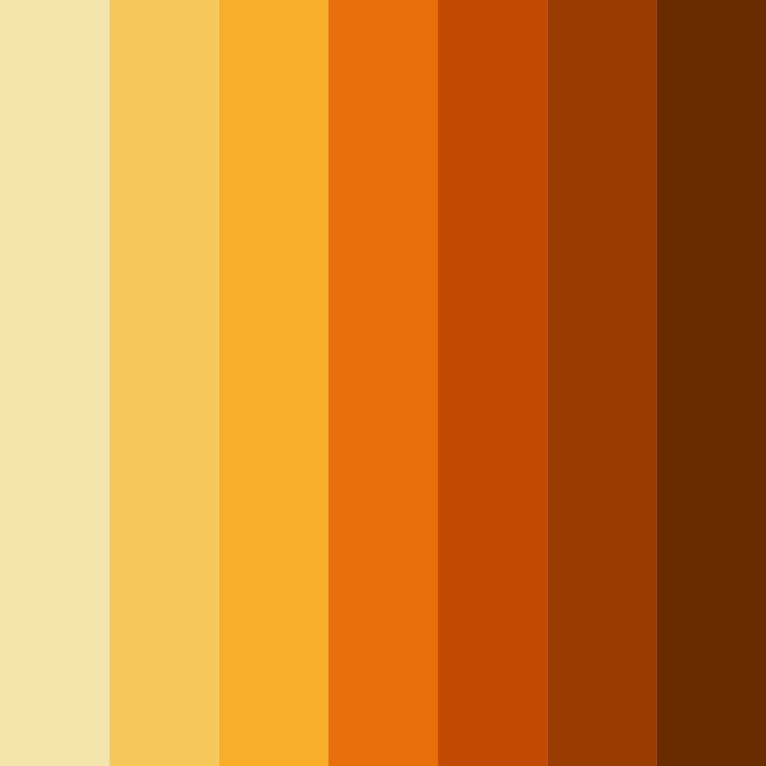 Download yellow sunset color palette PNG image (square)