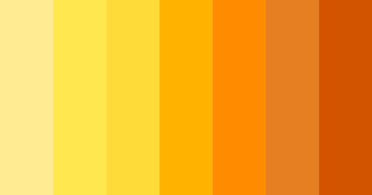 Download orange sunshine color palette PNG image (landscape)