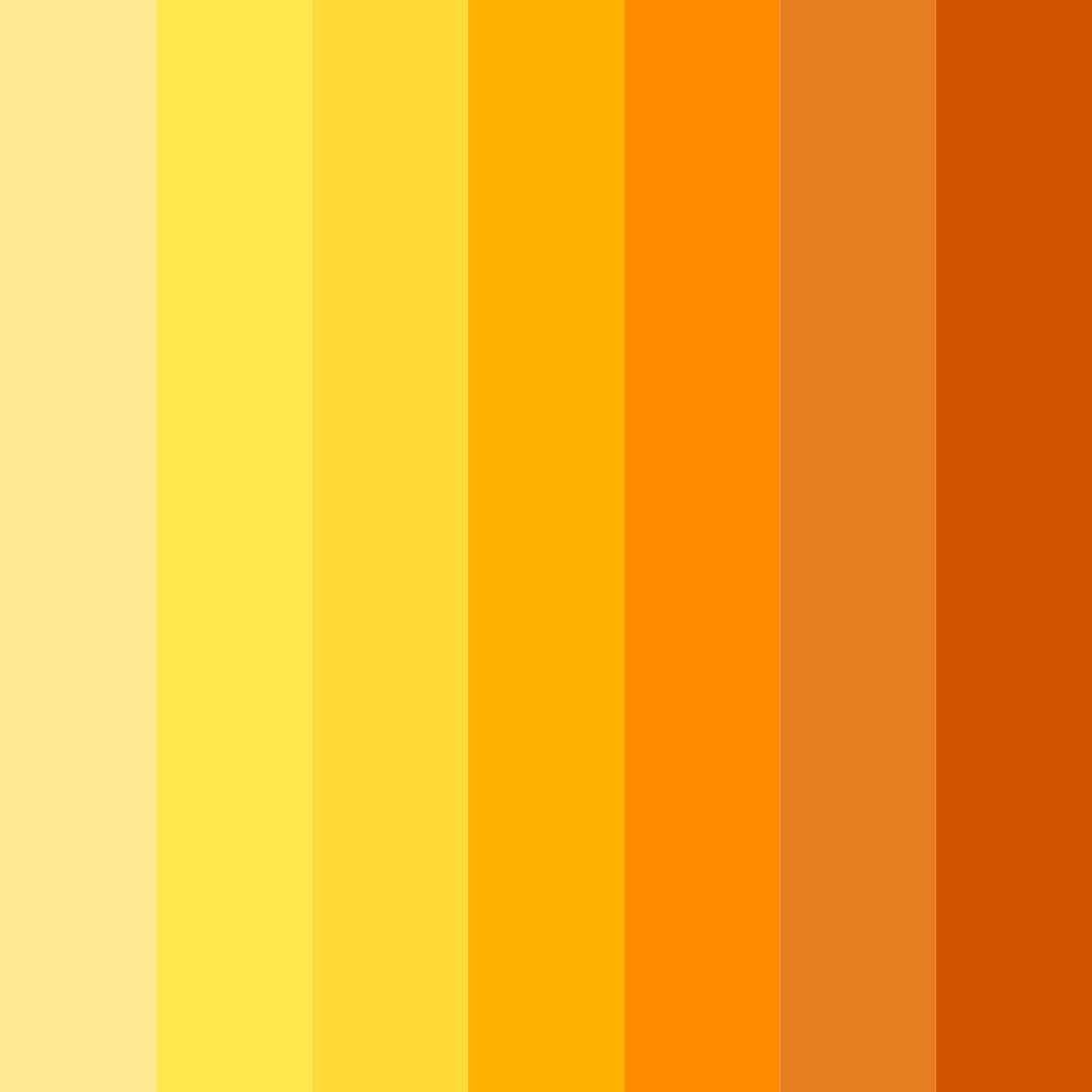 Download orange sunshine color palette PNG image (square)