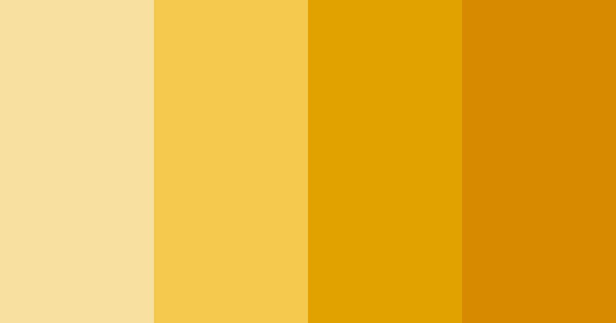 Download shades of yellow color palette PNG image (landscape)