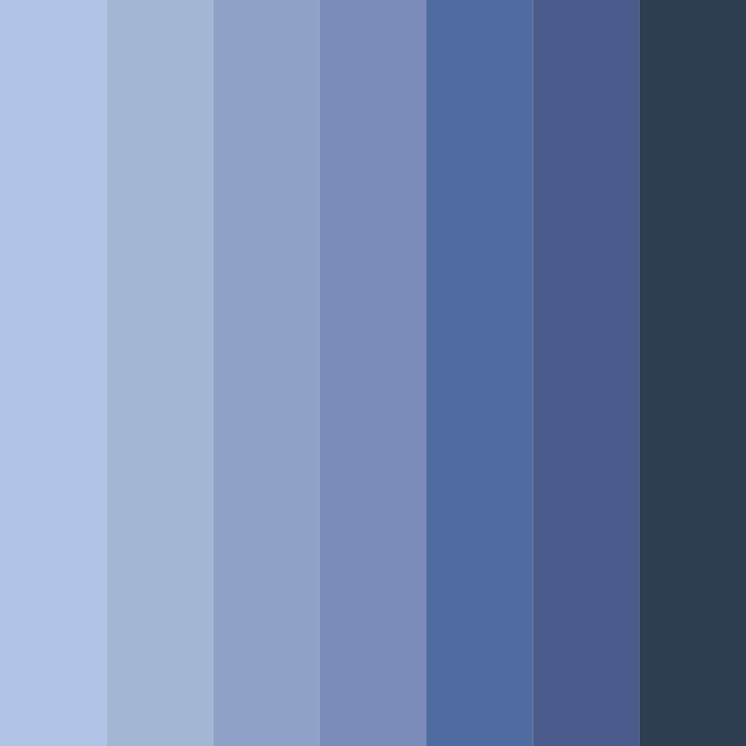 Download melancholy blues color palette PNG image (square)