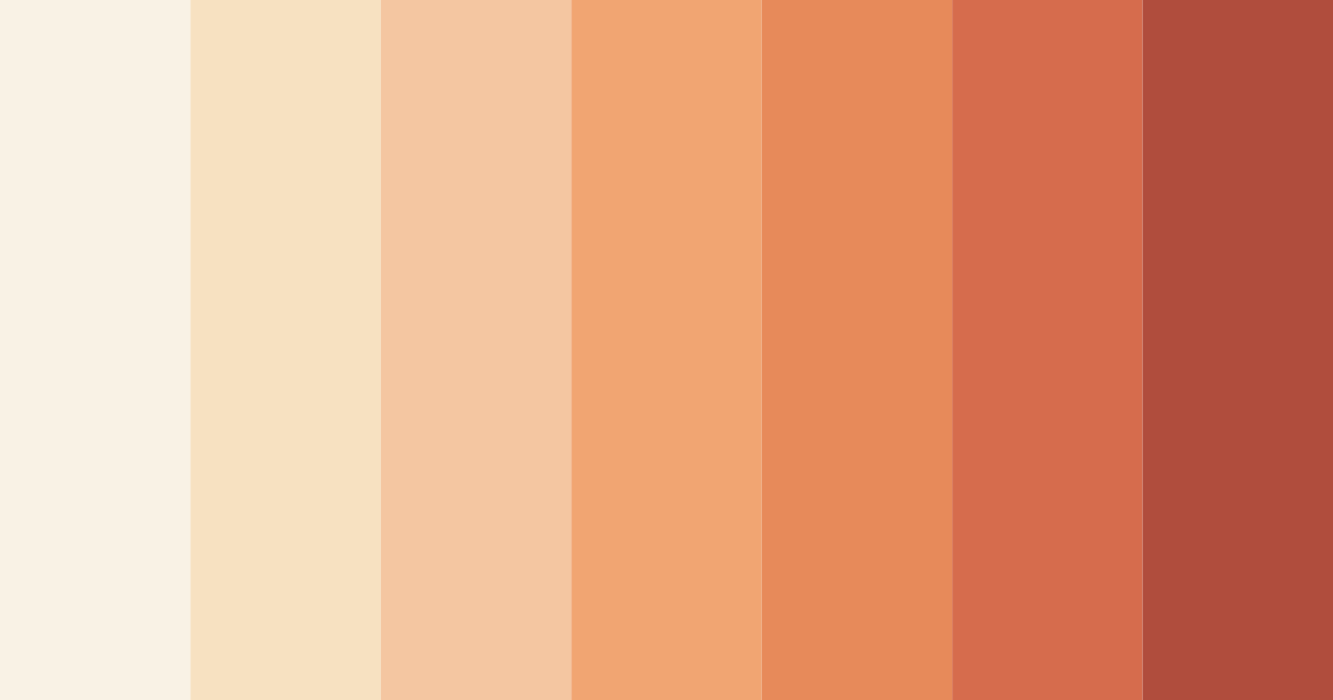 Download peachy hues color palette PNG image (landscape)