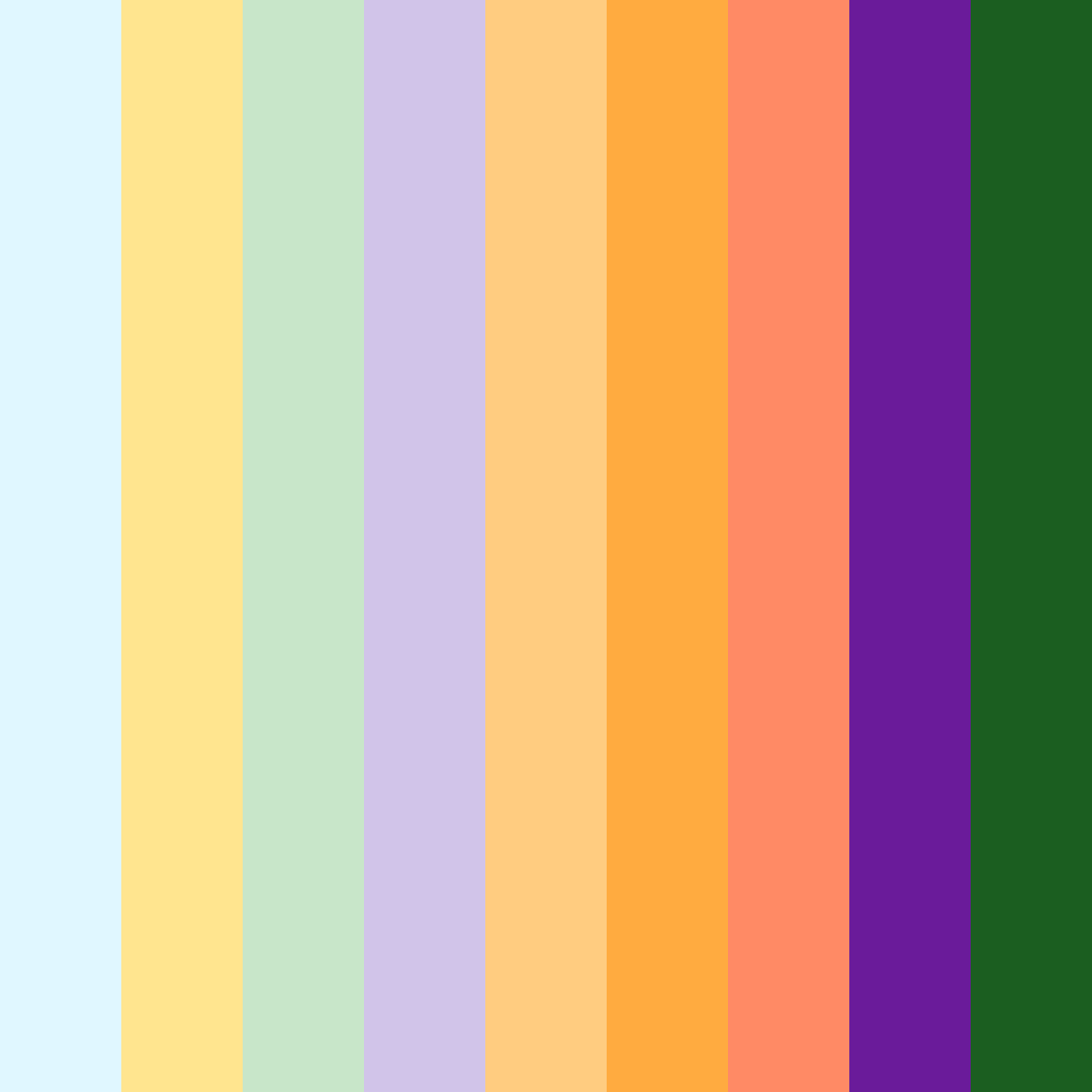Download sunset garden symphony color palette PNG image (square)