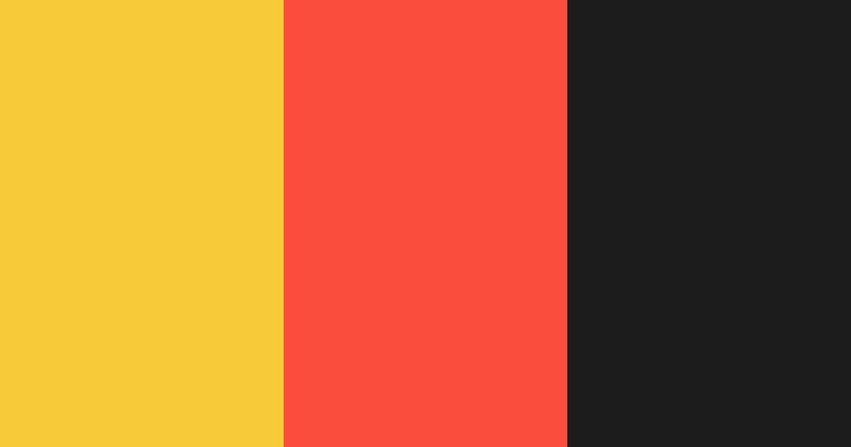 Download bright red and black pearl yellow color palette PNG image (landscape)