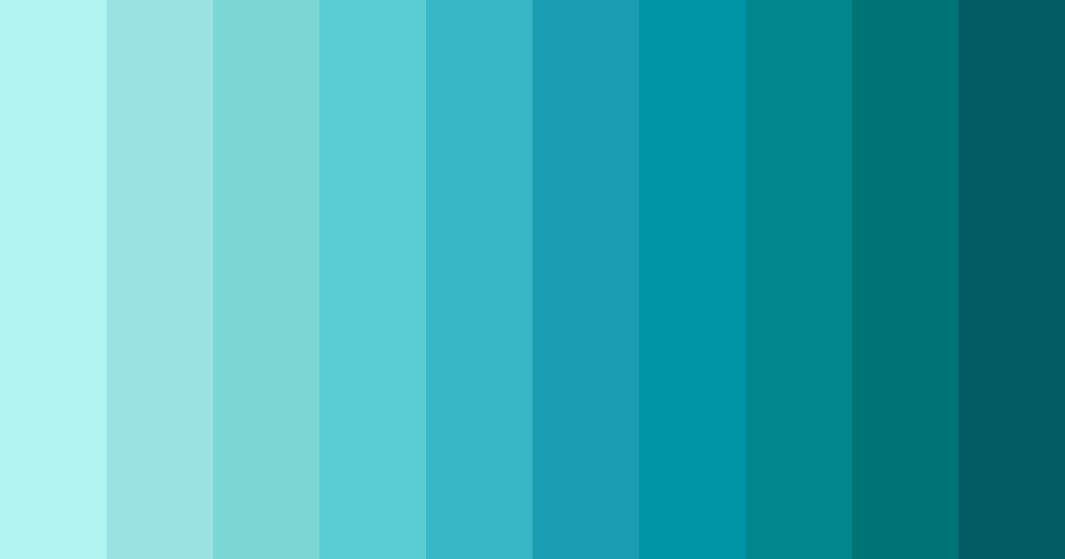 Download bright teal color palette PNG image (landscape)