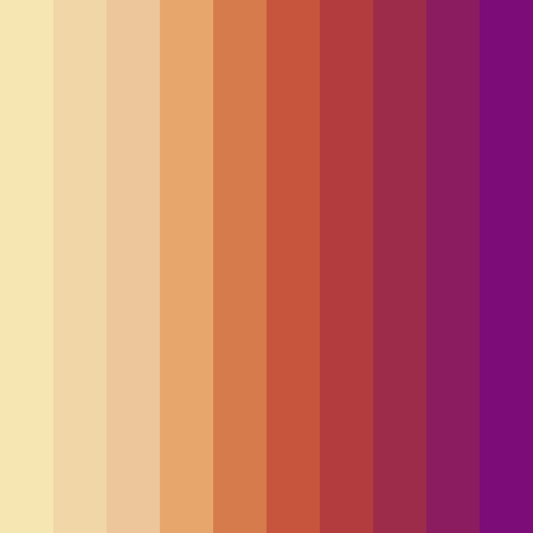Download sunset serenade color palette PNG image (square)