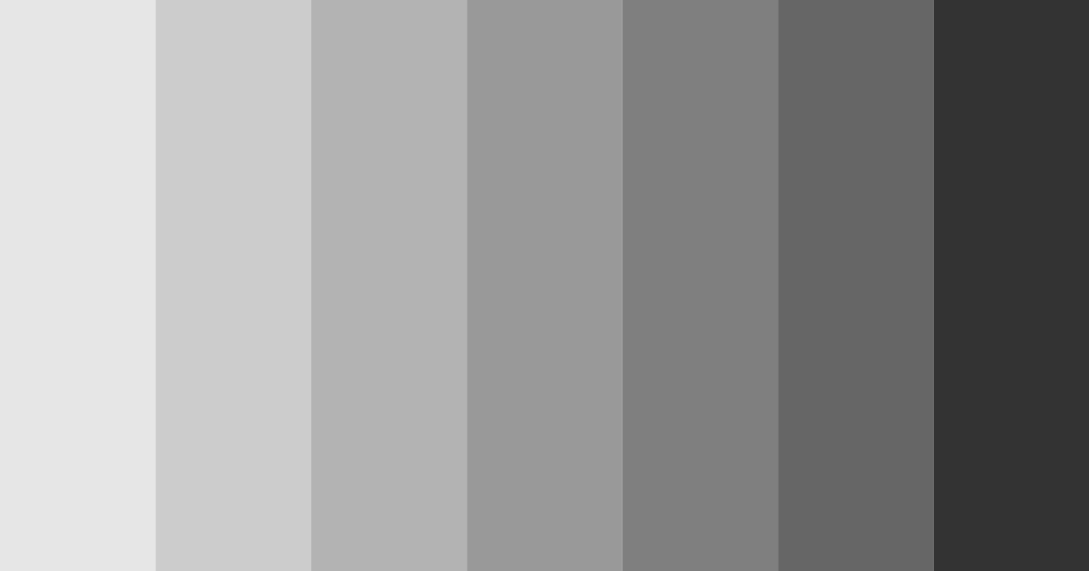 Download shades of black color palette PNG image (landscape)