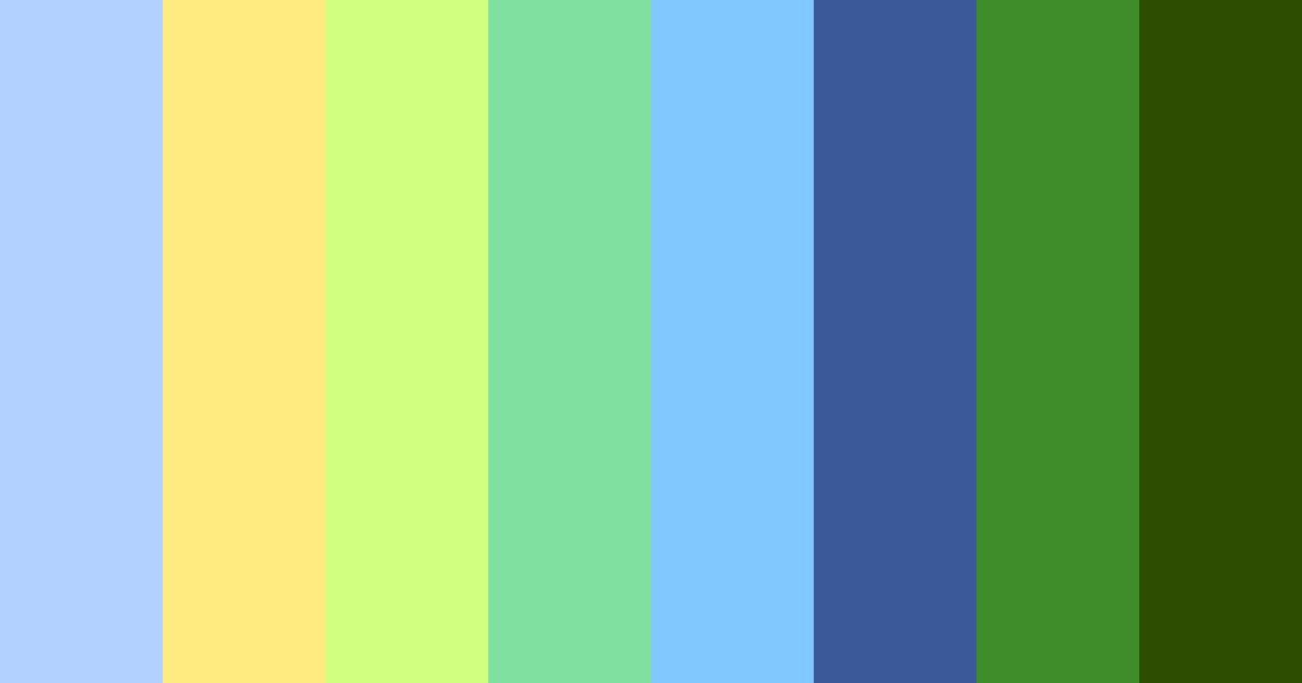 Download blue and yellow green color palette PNG image (landscape)