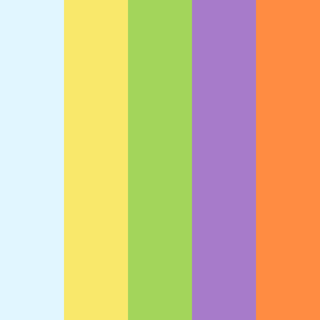 Download vibrant blue color palette PNG image (square)