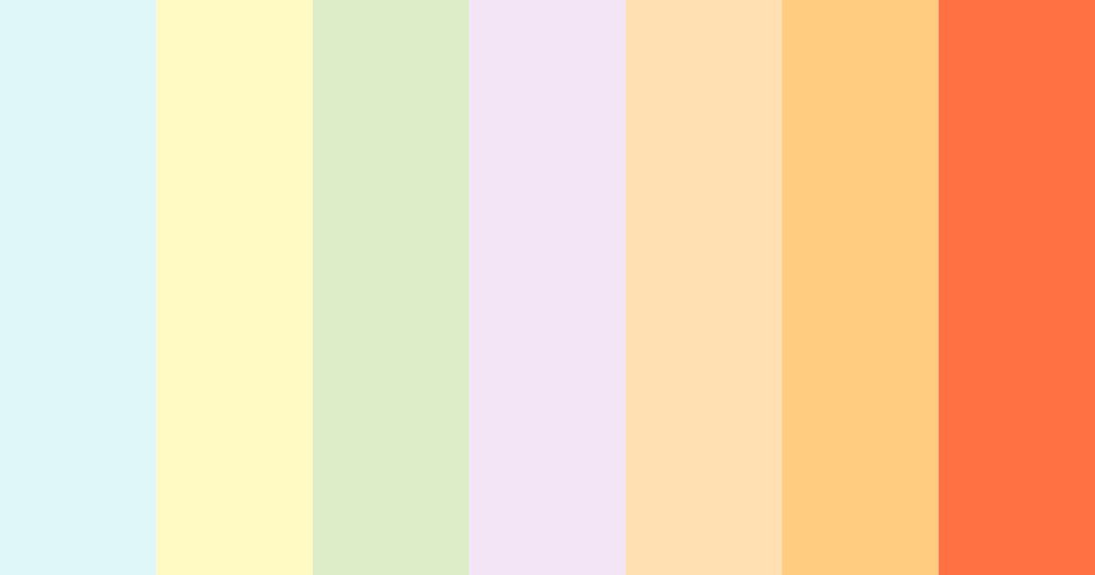 Download colorful beach color palette PNG image (landscape)
