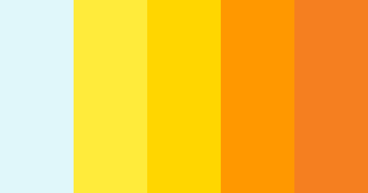 Download blue and yellow sunrise color palette PNG image (landscape)