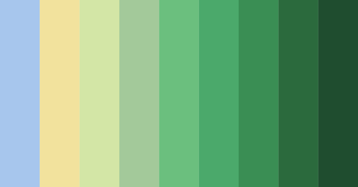Download shades of blue green yellow color palette PNG image (landscape)
