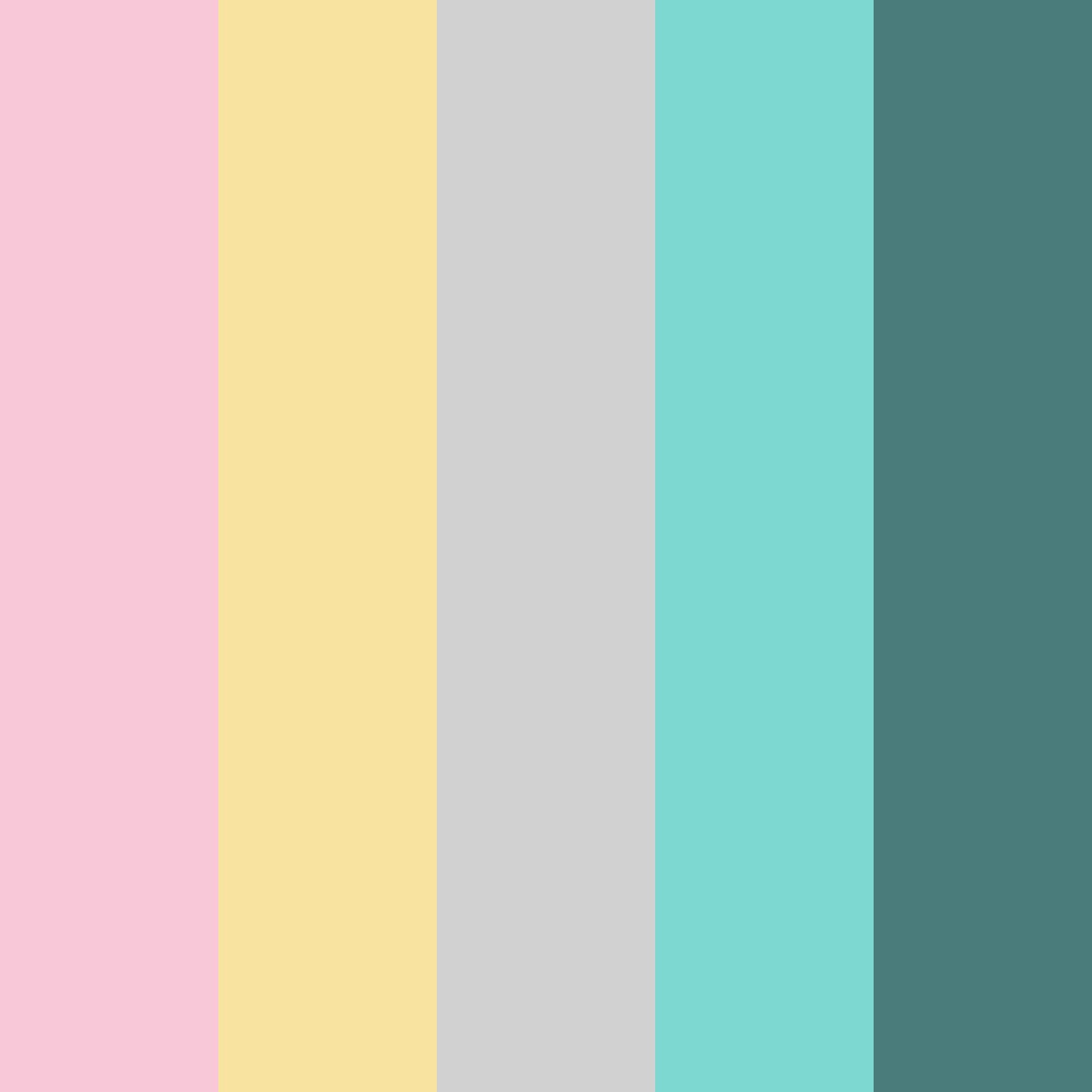 Download teal pink sunset color palette PNG image (square)