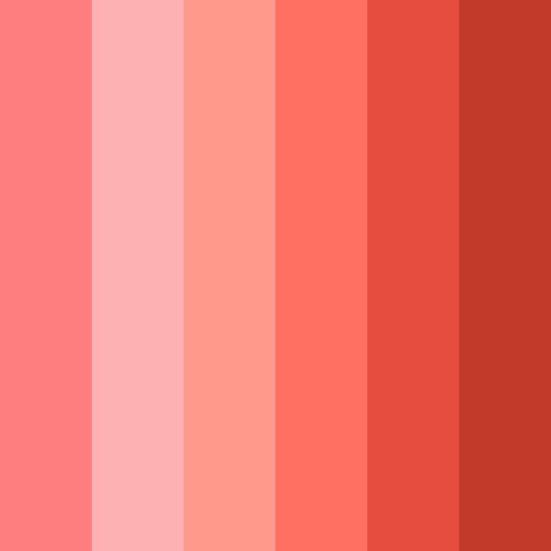 Download coral sunset serenade color palette PNG image (square)