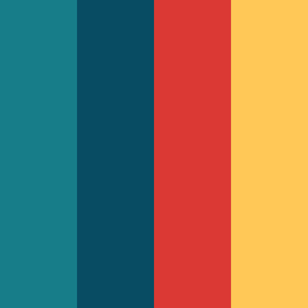 Download desert sunset color palette PNG image (square)