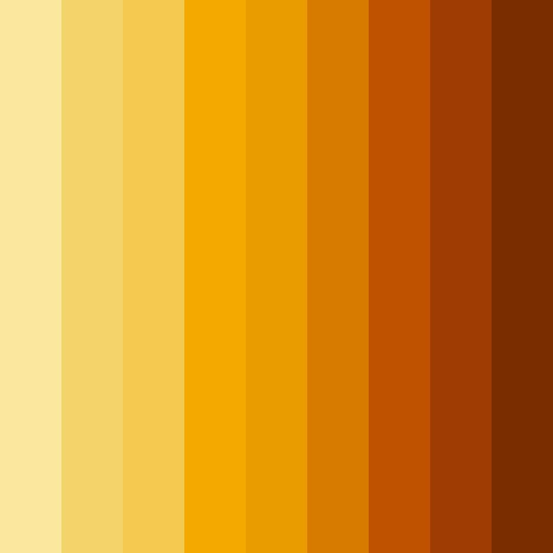 Download golden summer color palette PNG image (square)