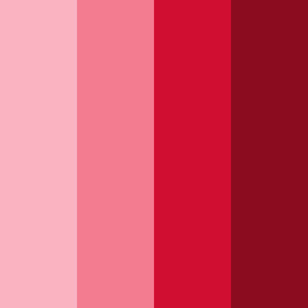 Download red shades color palette PNG image (square)