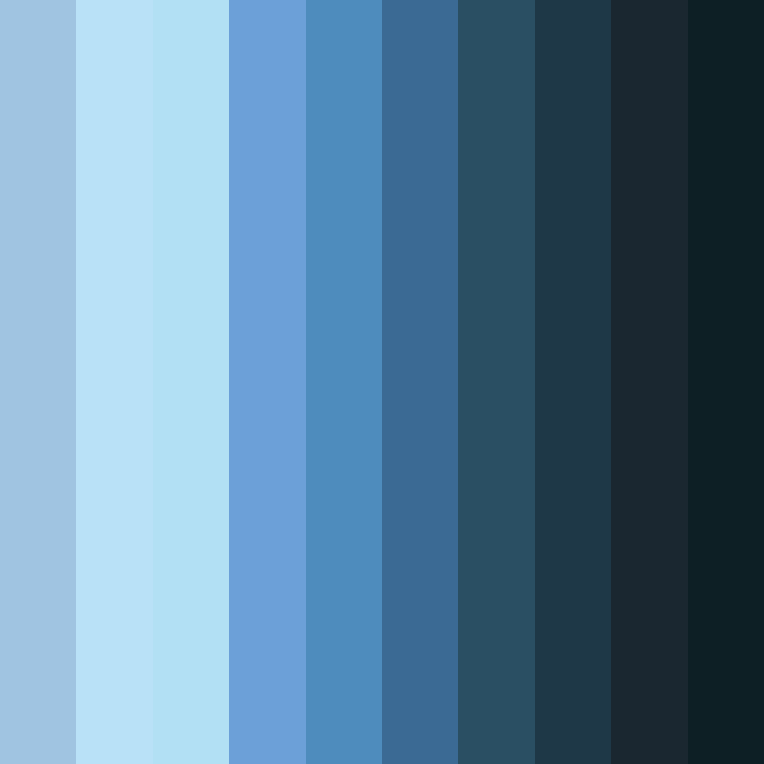 Download baby blue shades color palette PNG image (square)
