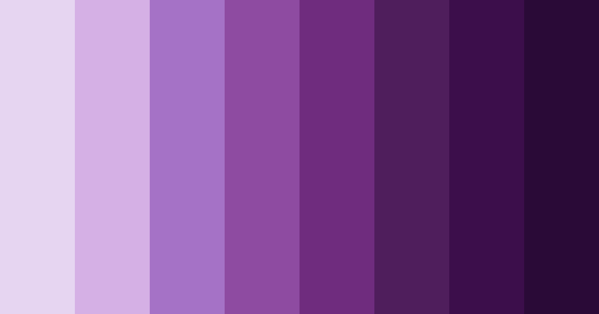 Download shades of purple color palette PNG image (landscape)