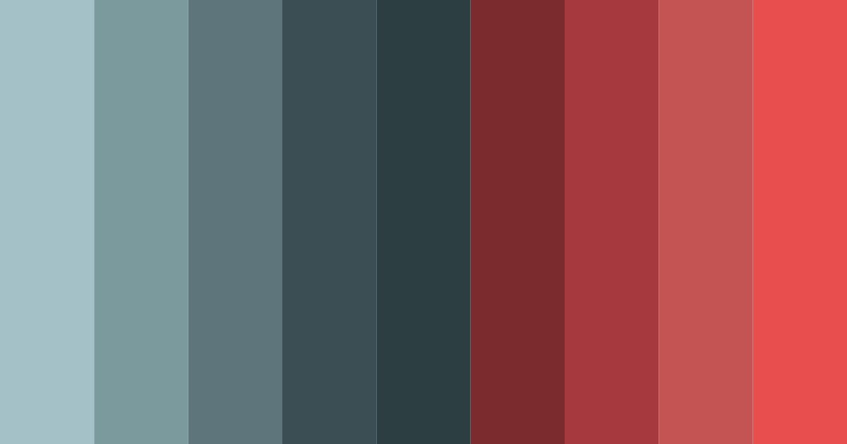 Download petrol blue and burgundy fusion color palette PNG image (landscape)