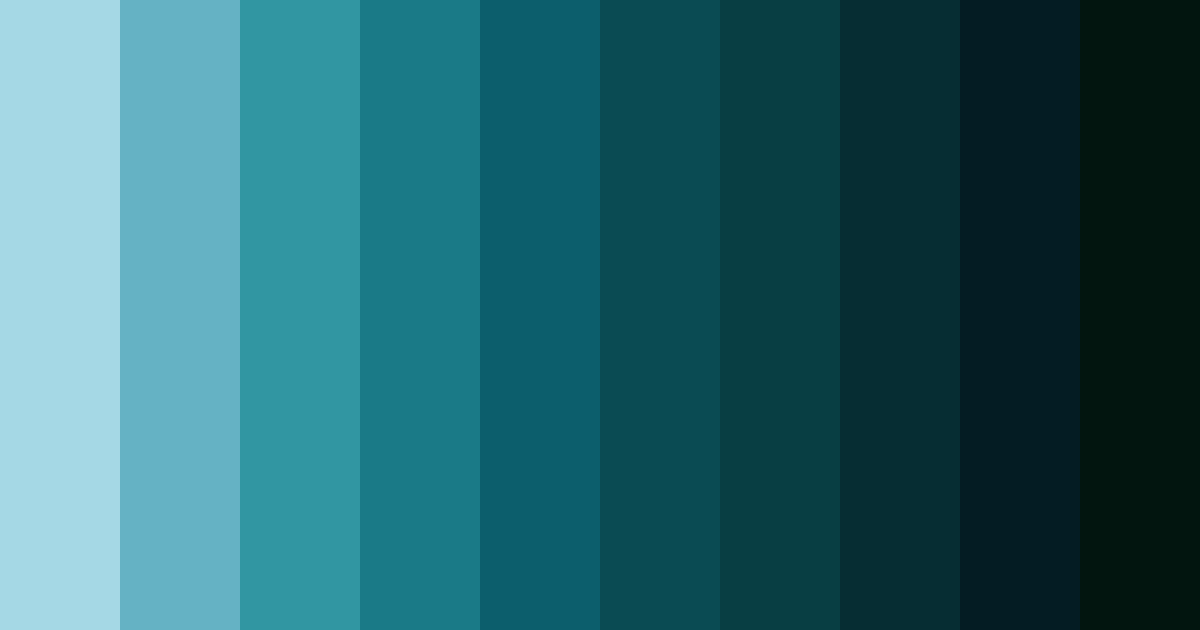 Download teal depths color palette PNG image (landscape)