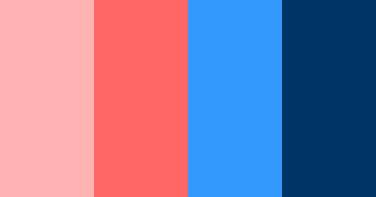 Download blue red sunset color palette PNG image (landscape)