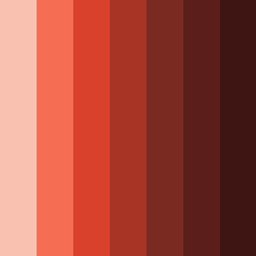 Download red sunset color palette PNG image (square)