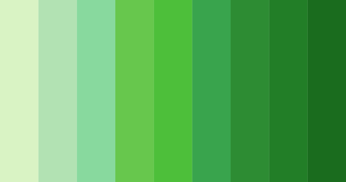 Download fresh feast greens color palette PNG image (landscape)