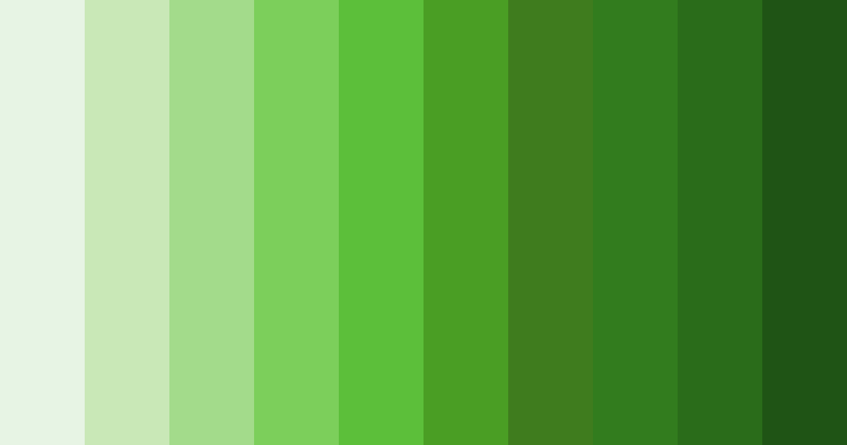 Download green shades color palette PNG image (landscape)