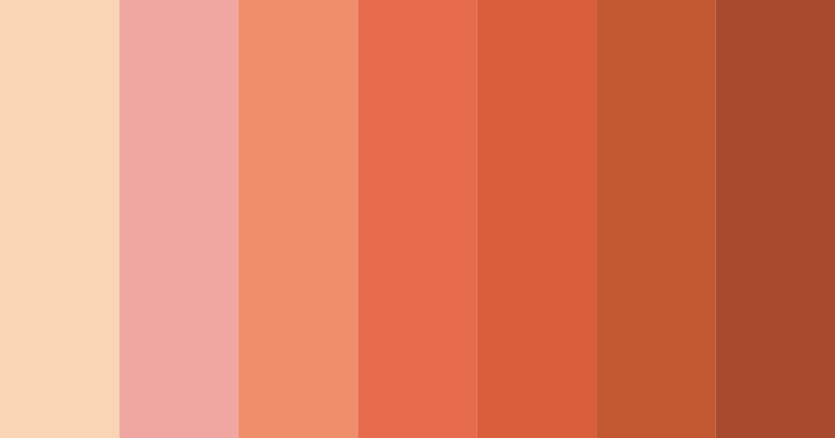 Download peachy glow color palette PNG image (landscape)