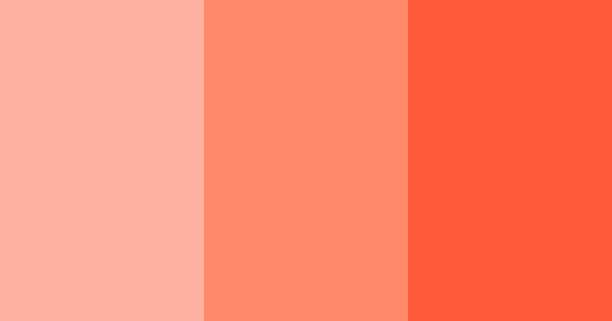 Download coral sunset serenade color palette PNG image (landscape)