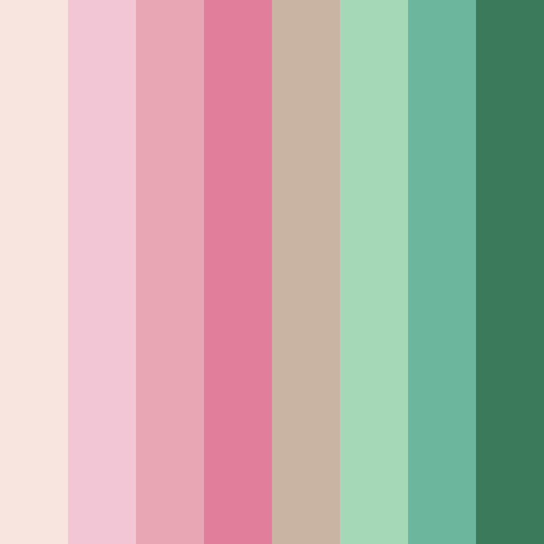 Download spring green pink color palette PNG image (square)