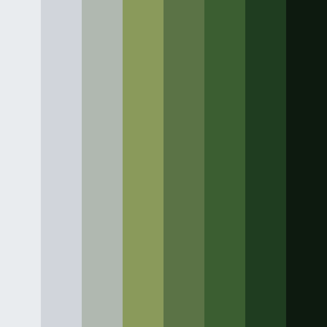 Download deep green and grayscale color palette PNG image (square)