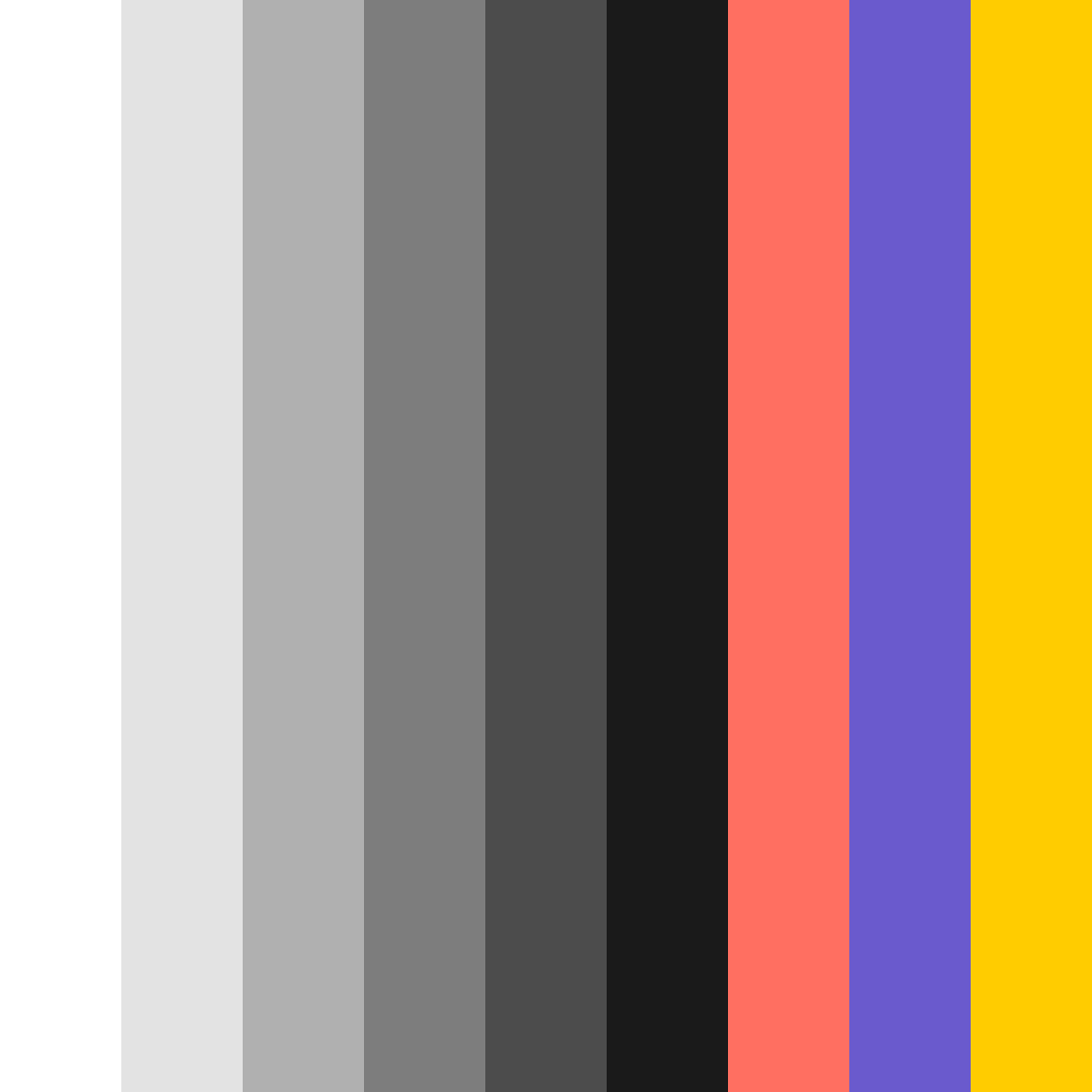 Download vivid black color palette PNG image (square)