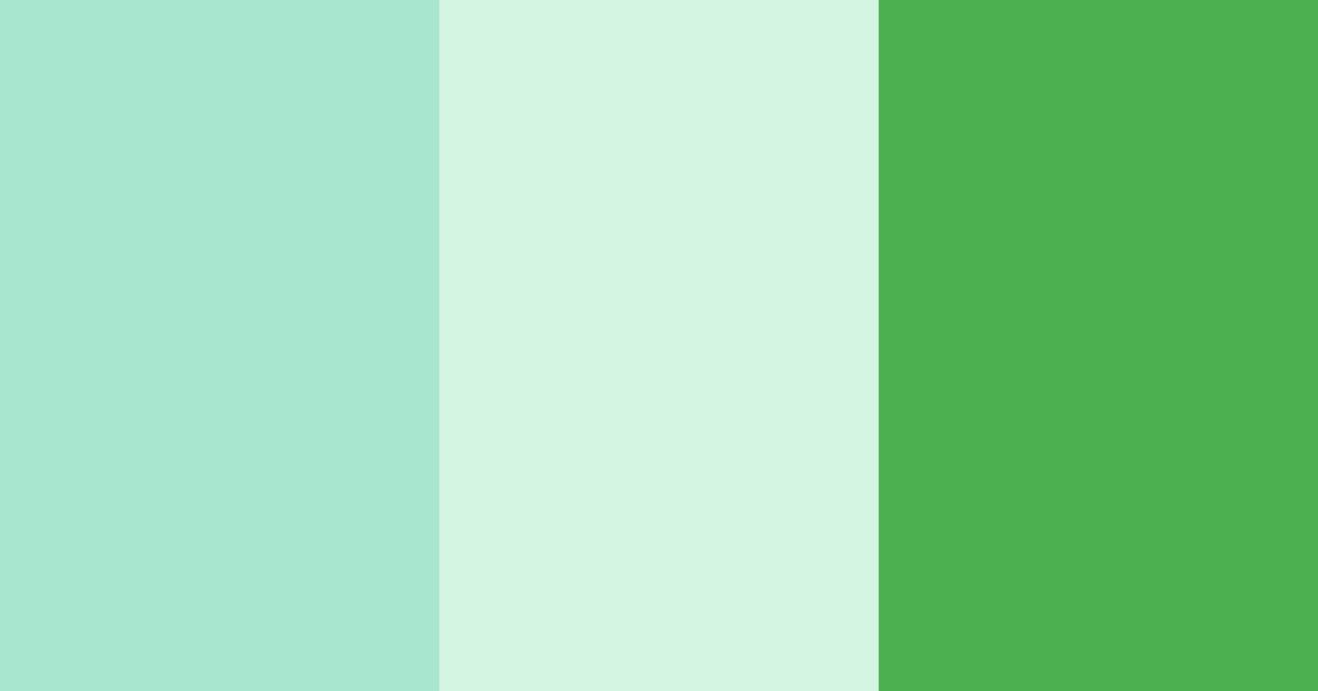 Download pastel green dream color palette PNG image (landscape)